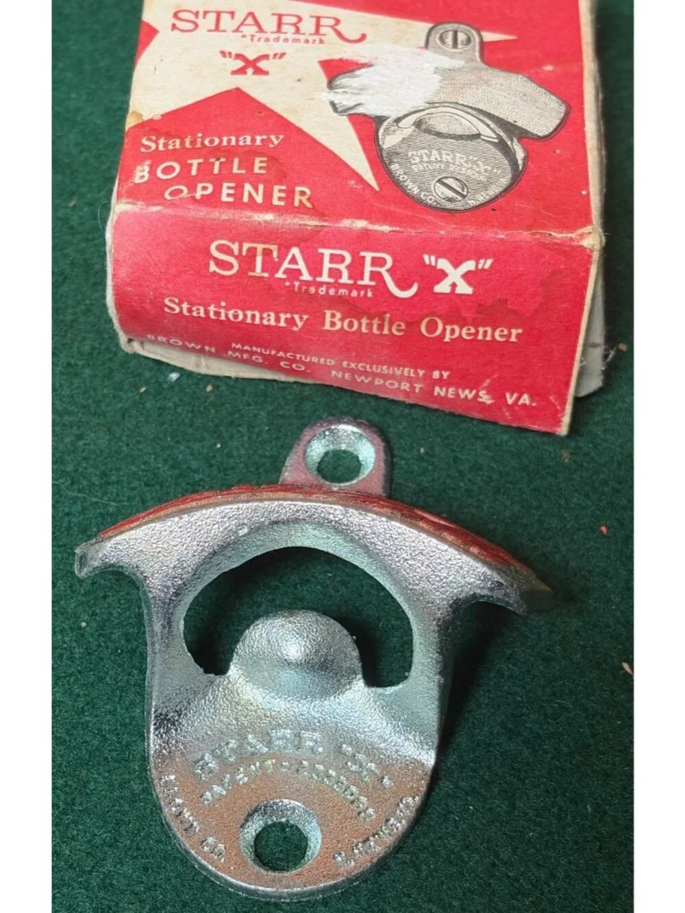 NOS Vintage Starr X Coca-Cola Wall-Mounted Bottle Opener With Original Box